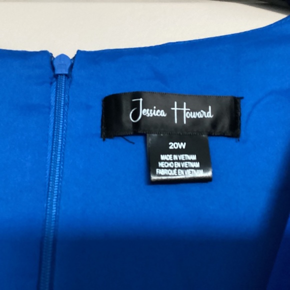 Jessica Howard Plus Size Belted Sleeveless V-Neck Midi Dress, size 20W - Picture 6 of 14